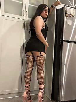 Big Ass Rachelle in French Maid Outfit and High Heels